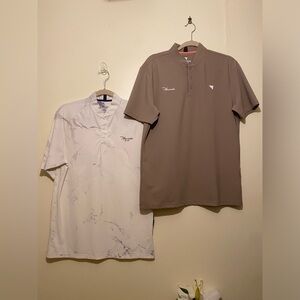 MACADE GOLF Men's White and Brown Top . Size M . Set